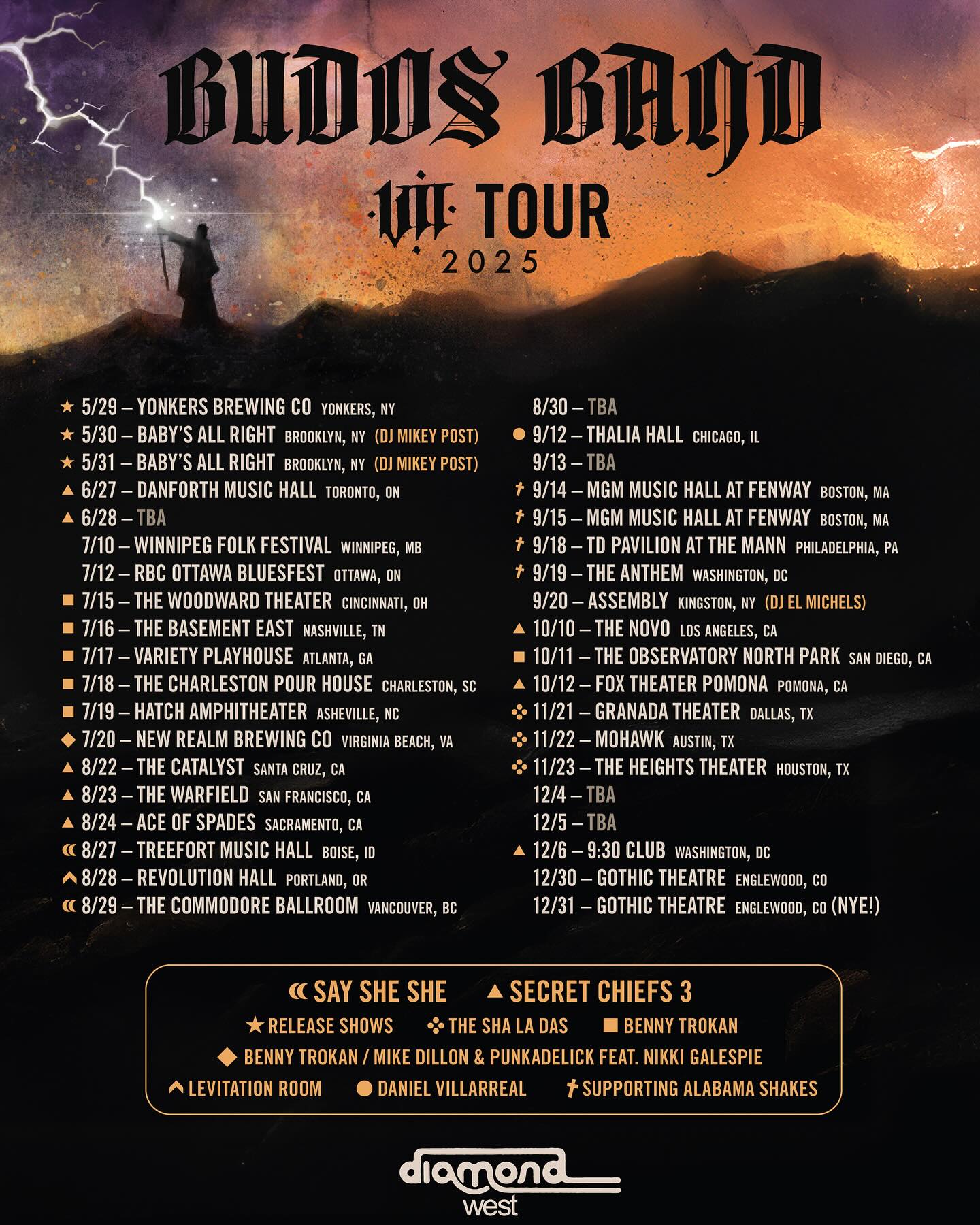 The Budos Band Tour Poster 2025